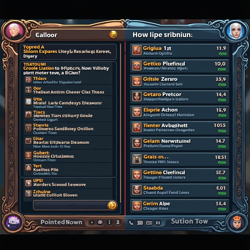 Side-by-side comparison showing cluttered in-game MMORPG chat interface on left versus organized Discord server with dedicated channels on right, highlighting the superior organization of external platforms